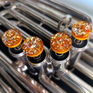 Botão para Pisto Tuba/Bombardão Gold Orange