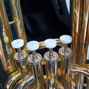 Botão para Pisto Tuba/Bombardão Branco Perola